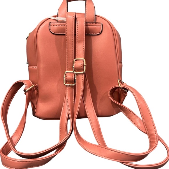 LA Terre Vegan Leather backpack Pink- New With Tags - Picture 3 of 7